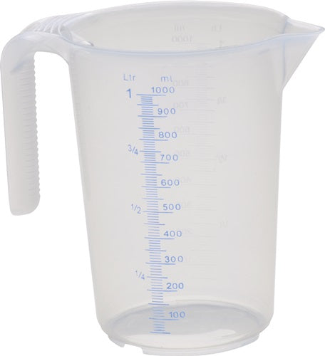 Messkanne 1000 ml Polypropylen transparent D117xH165mm Griff offen HÜNERSDORFF