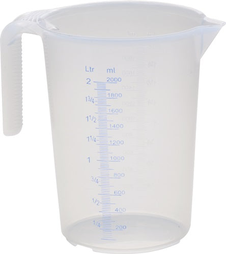 Messkanne 2000 ml Polypropylen transparent D151xH206mm Griff offen HÜNERSDORFF