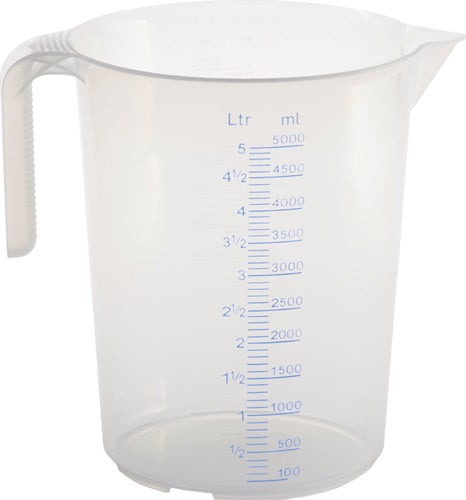 Messkanne 5000 ml Polypropylen transparent D203xH257mm Griff offen HÜNERSDORFF