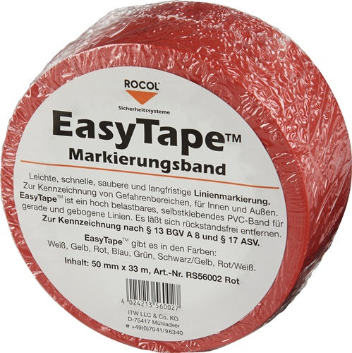 Bodenmarkierungsband Easy Tape PVC rot Länge 33 m Breite 50 mm Rolle ROCOL – Ansicht 3