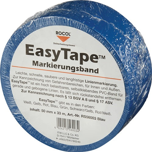 Bodenmarkierungsband Easy Tape PVC blau Länge 33 m Breite 50 mm Rolle ROCOL – Ansicht 3