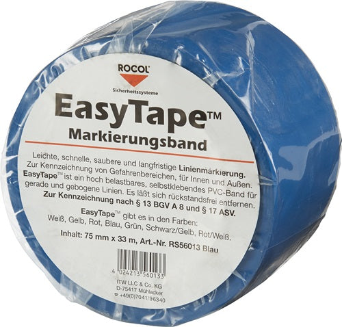 Bodenmarkierungsband Easy Tape PVC blau Länge 33 m Breite 75 mm Rolle ROCOL – Ansicht 3