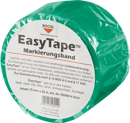 Bodenmarkierungsband Easy Tape PVC grün Länge 33 m Breite 75 mm Rolle ROCOL – Ansicht 3
