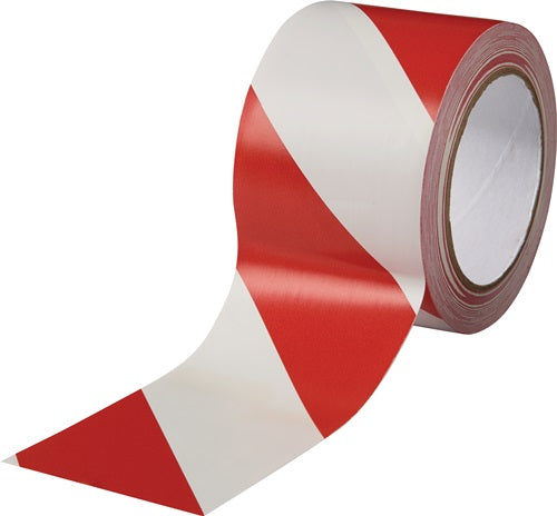 Bodenmarkierungsband Easy Tape PVC rot/weiß Länge 33 m Breite 75 mm Rolle ROCOL