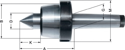 Zentrierspitze Pro MK2 mitlaufend mit verlängerter Laufspitze RÖHM – Ansicht 3
