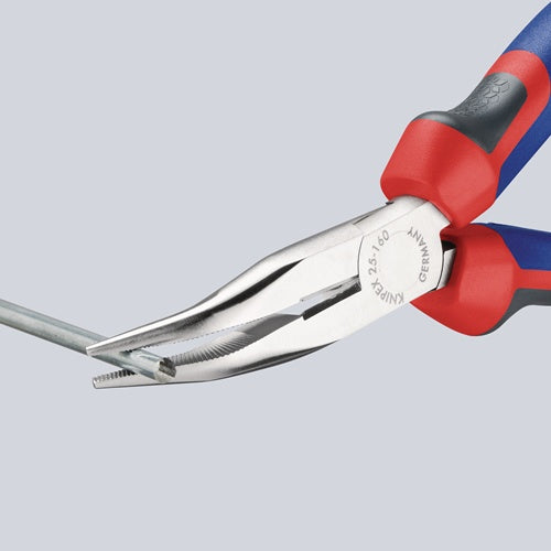 Flachrundzange Länge 160 mm flachrund 40° gewinkelt Mehrkomponenten-Hüllen KNIPEX – Ansicht 6