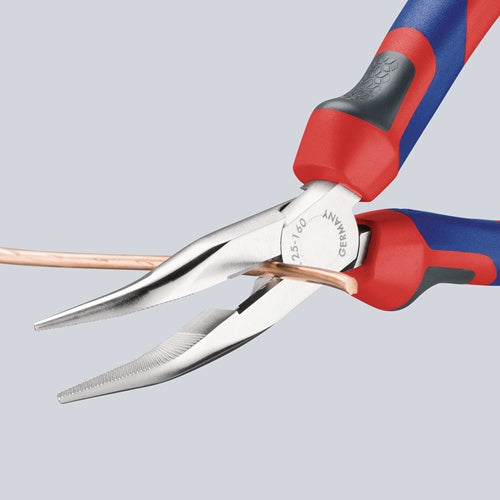 Flachrundzange Länge 160 mm flachrund 40° gewinkelt Mehrkomponenten-Hüllen KNIPEX – Ansicht 3