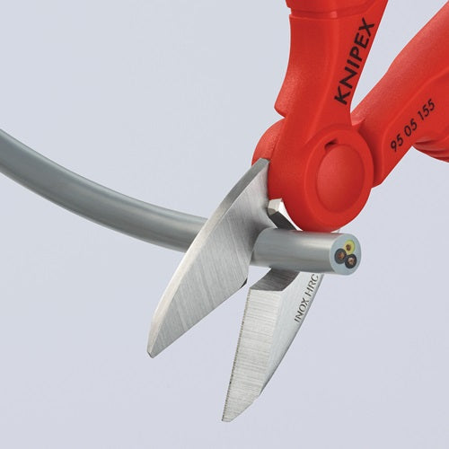 Elektriker-/Handwerkerschere Länge 155 mm 2-K-Hüllen KNIPEX – Ansicht 6