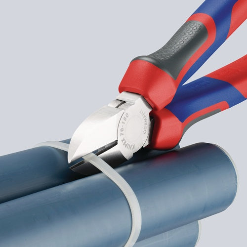 Seitenschneider Länge 180 mm Kopf verchromt Mehrkomponenten-Hüllen KNIPEX – Ansicht 4