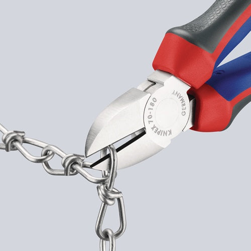 Seitenschneider Länge 180 mm Kopf verchromt Mehrkomponenten-Hüllen KNIPEX – Ansicht 5