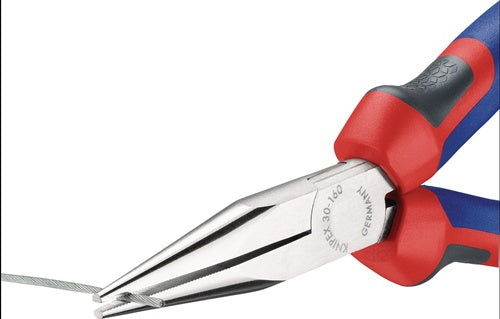 Langbeckzange Gesamtlänge 160 mm Form 2 Kopf verchromt lang flach-rund Mehrkomponenten-Hüllen KNIPEX – Ansicht 3