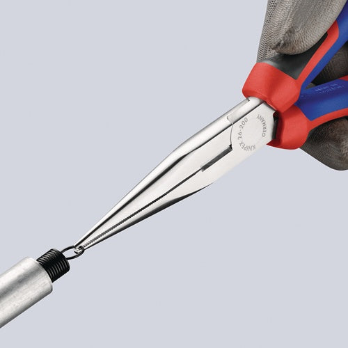 Flachrundzange Länge 200 mm verchromt gerade Mehrkomponenten-Hüllen KNIPEX – Ansicht 4