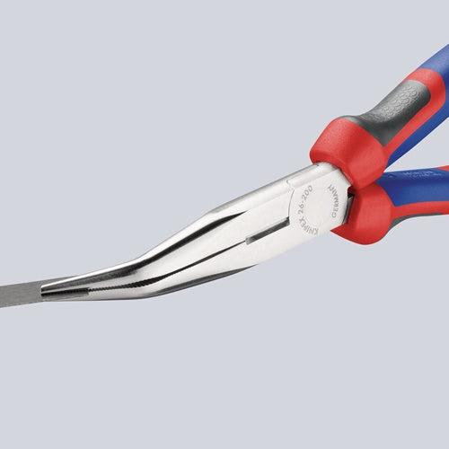 Flachrundzange Länge 200 mm verchromt 40° gewinkelt Mehrkomponenten-Hüllen KNIPEX – Ansicht 5