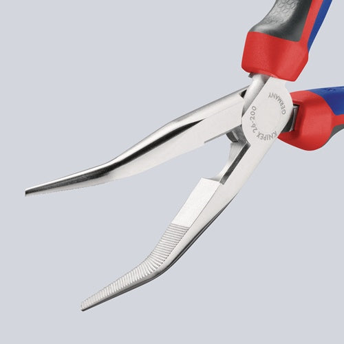 Flachrundzange Länge 200 mm verchromt 40° gewinkelt Mehrkomponenten-Hüllen KNIPEX – Ansicht 4