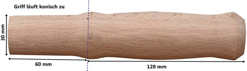 Holzgriff Buchenholz L180xB30xH30mm f Schubkarre Praktica 1 Paar im Beutel CAPITO – Ansicht 3