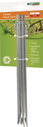Erdnagel Metall verzinkt Länge 25 cm WINDHAGER – Ansicht 3