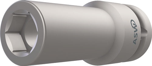 Kraftschraubersteckschlüsseleinsatz 740 L 3/4 ? 6-Kant Schlüsselweiße 17 mm Länge 95 mm ASW – Ansicht 3