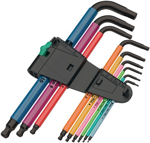 Winkelschraubendrehersatz 950 SPKL/ SM N SB 9-teilig Kunststoffhalter SW 15 - 10 mm lang farbcodiert Kugelkopf – Ansicht 3