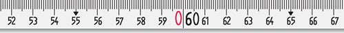 Rahmenbandmaß ERGOLINE Länge 50 m Bandbreite 13 mm A mm/cm EG II Aluminium weiß Stahlmaßband BMI – Ansicht 3