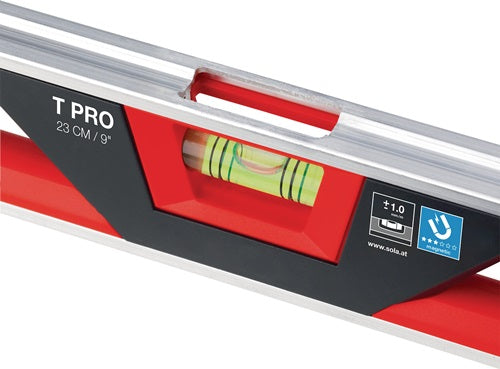 Torpedowasserwaage T PRO 23 cm Aluminium/ABS Kunststoff rot/schwarz 1 mm/m 1 mm/m SOLA – Ansicht 6
