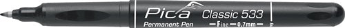 Permanentmarker Pica CLASSIC schwarz Strichbreite 07 mm Rundspitze PICA - VPE: 10 – Ansicht 3