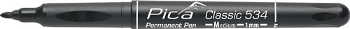 Permanentmarker Pica CLASSIC schwarz Strichbreite 1 mm Rundspitze PICA - VPE: 10 – Ansicht 3