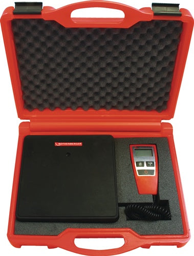 Kältemittelwaage ROSCALE 120 Wägebereich 0-120 kg Plattform-B230xT230mm ROTHENBERGER – Ansicht 3