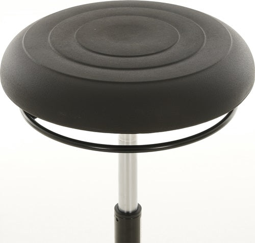 Drehhocker Kunststoff-Tellerfuß PU-Schaum schwarz Sitzhöhenverstellung 510-700 mm LOTZ – Ansicht 3