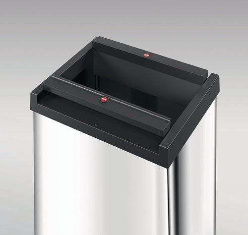 Abfallbehälter H763xB339xT260mm 52 l Edelstahl HAILO – Ansicht 4