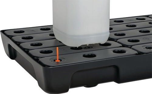 Regalwanne 27 l L976xB495xH95mm Polyethylen mit PE-Rost und Leckanzeiger CEMO – Ansicht 4