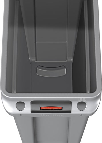 Wertstoffsammler 60 l H635xB279xT558mm grau mit Lüftungskanälen RUBBERMAID – Ansicht 4