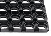 Fußmatte offene Ringe schwarz Gummi L400xB600xS22mm – Ansicht 2
