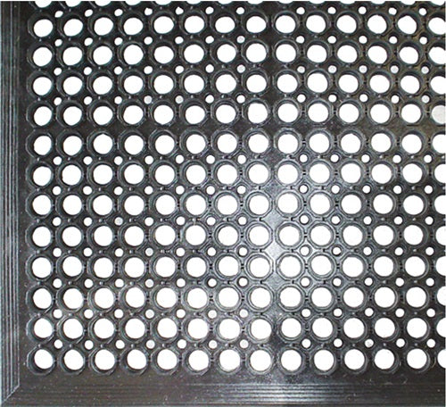 Fußmatte offene Ringe schwarz Gummi L1500xB900xS12mm – Ansicht 2
