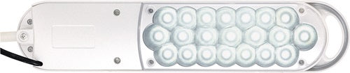 Schreibtischleuchte Metall / Kunststoff weiß Höhe max 410 mm Standfuß mit LED – Ansicht 3