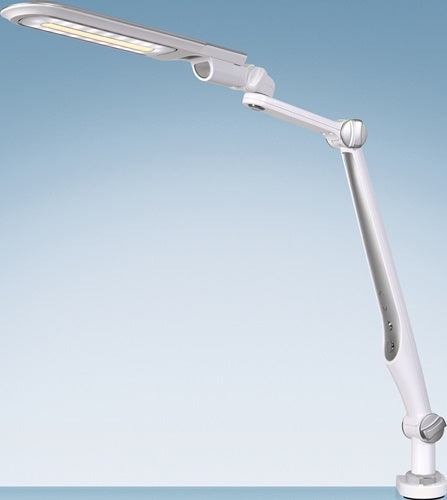 Schreibtischleuchte LED Multiflex ABS Eisen PS weiß/silber Höhe 600 mm mit Standfuß und Klemme LED HANSA – Ansicht 4