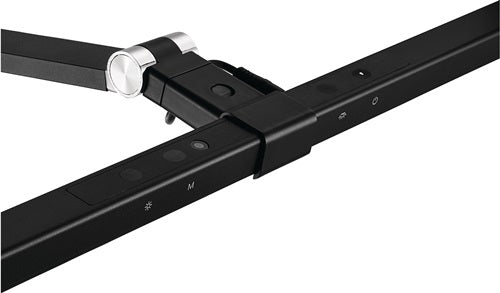Schreibtischleuchte Aluminium/Kunststoff schwarz Höhe 720 mm mit Tischklemme mit LED – Ansicht 6