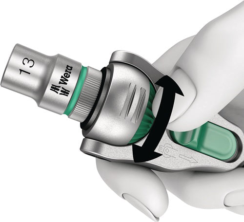 Steckschlüsselsatz Zyklop Speed 8100 SB 6 29-teilig 3/8 ? Schlüsselweißen 8-19 mm Anzahl Zähne 72 6-Kant WERA – Ansicht 3