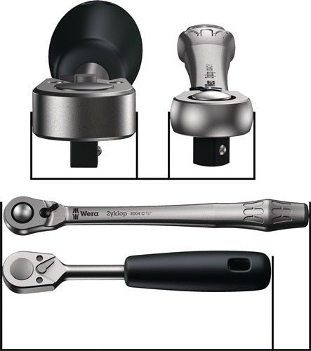 Steckschlüsselsatz Zyklop Metal 8100 SB 7 29-teilig 3/8 ? Schlüsselweißen 8-19 mm Anzahl Zähne 76 6-Kant WERA – Ansicht 5