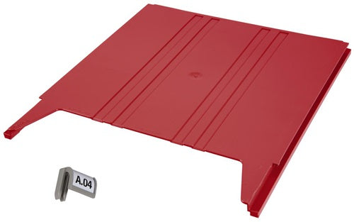 Wandsortierer FLAT Anbaumodul rot B240xT15xH302mm EICHNER – Ansicht 3