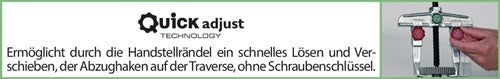 Abzieher 20-20+ Spanntiefe 150 mm Spannweiße 200 mm Gewicht 332 kg 6 t KUKKO – Ansicht 5