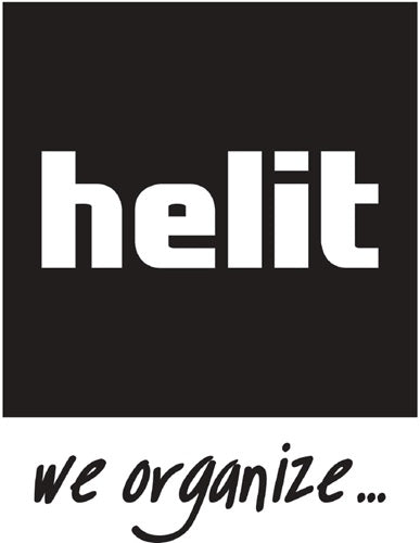 Papierkorb 18 l H331xØ315 mm mit Griffrand Kunststoff blau HELIT - VPE: 6 – Ansicht 2