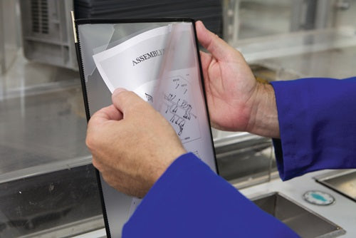 Wandhalter 10 Sichttafeln PP schwarz mit Neodym-MagnetfDIN A4 TARIFOLD – Ansicht 3
