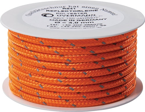 Reflektorschnur Safety Reflector Länge 50 m Ø 4 mm Polyester orange OVERMANN