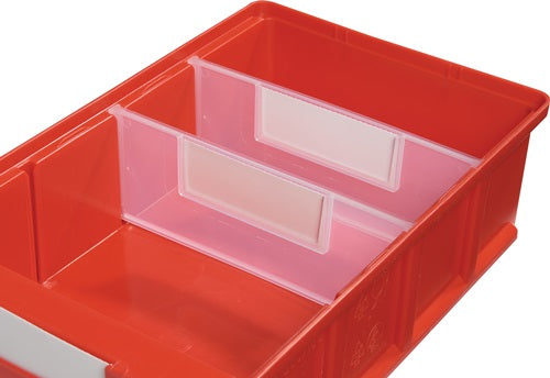 Trennwand für Regalkasten B 93 mm PP transparent LA-KA-PE