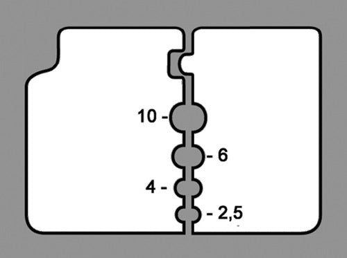 Präzisionsabisolierzange Länge 195 mm 014 - 6 (AWG 26 - 10) mm² Mehrkomponenten-Hüllen KNIPEX – Ansicht 6