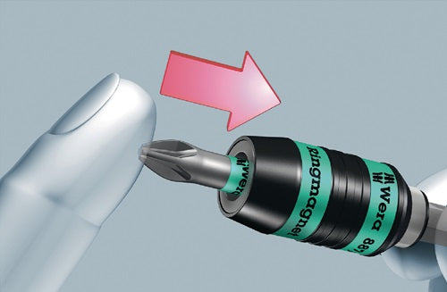 Bithalter 887/4 RR Rapidaptor 1/4 ? F 63 1/4 ? C 63 + E 63 Schnellwechselfutter Länge 57 mm WERA – Ansicht 6