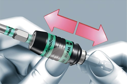 Bithalter 887/4 RR Rapidaptor 1/4 ? F 63 1/4 ? C 63 + E 63 Schnellwechselfutter Länge 57 mm WERA – Ansicht 4