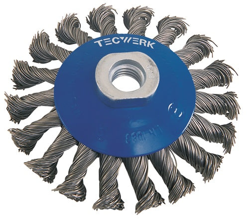 Kegelbürste D.115mm Drahtstärke 0,5mm STA 15mm 12500min-¹ TECWERK