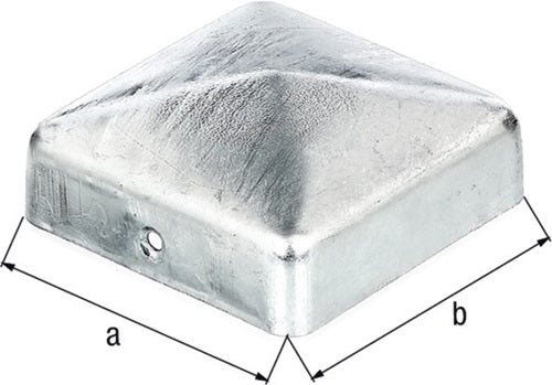 Pfostenkappe 100x100mm eckig flache Form feuerverzinkt GAH - VPE: 10