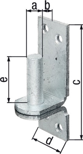 Kloben DI auf Platte 13x11mm feuerverzinkt GAH